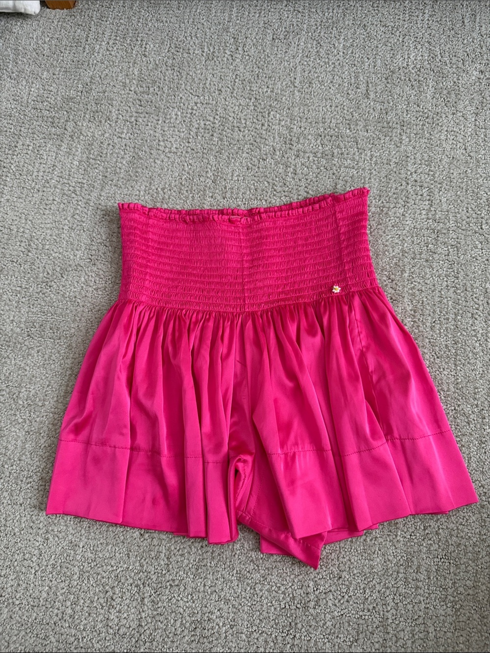 NATURAL LIFE Hot Pink Smocked Waist Shorts Skort